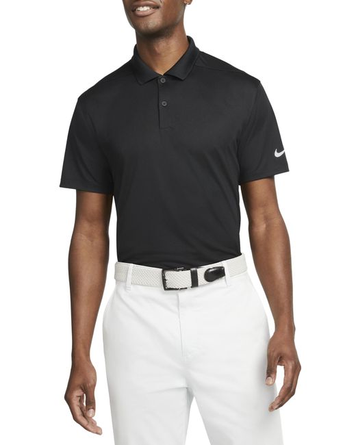 Nike Dri-FIT Pique Golf Polo in Black at
