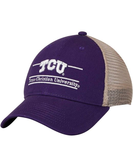 The Game TCU Horned Frogs Logo Bar Trucker Adjustable Hat at One Oz