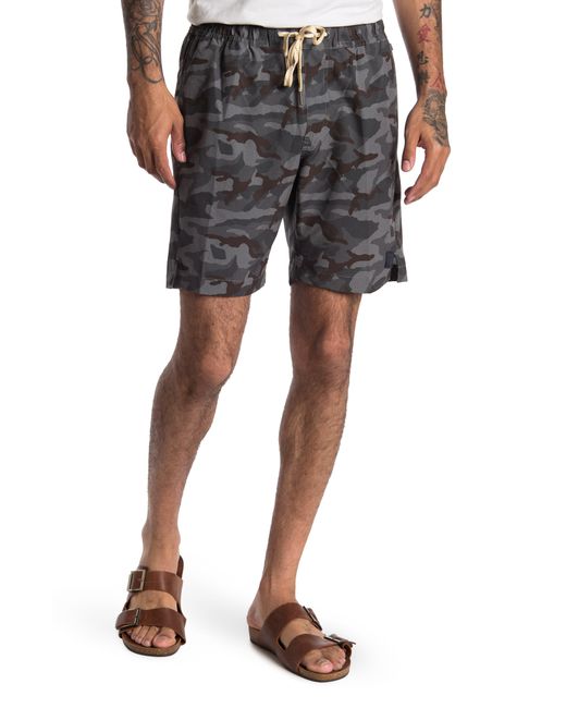 Vintage 1946 2-in-1 Elastic Waist Camo Shorts in at