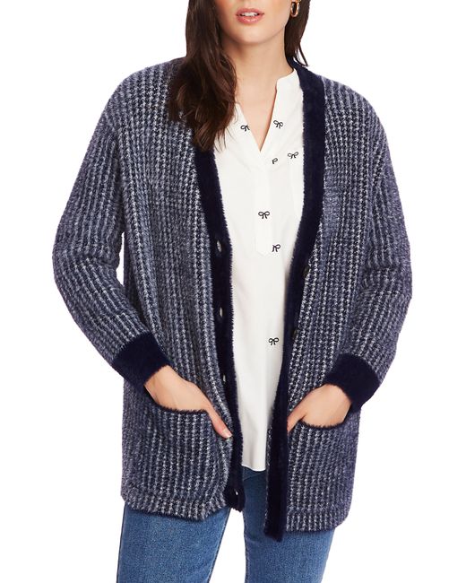 Court & Rowe Houndstooth Eyelash Knit Cardigan in at