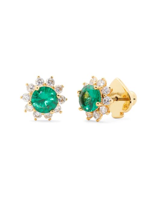 Kate Spade New York sunny halo stud earrings in Emerald. at
