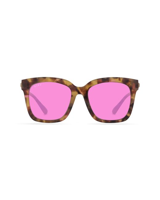 Diff Bella 53mm Square Polarized Sunglasses in at