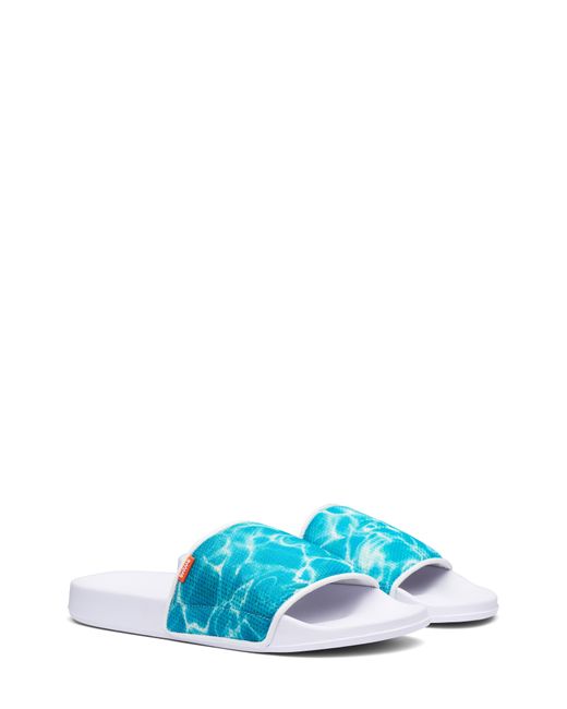 Swims Lounge Slide Sandal in Aqua at