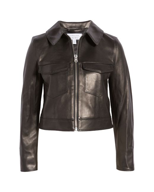 Other Stories Crop Leather Jacket in at