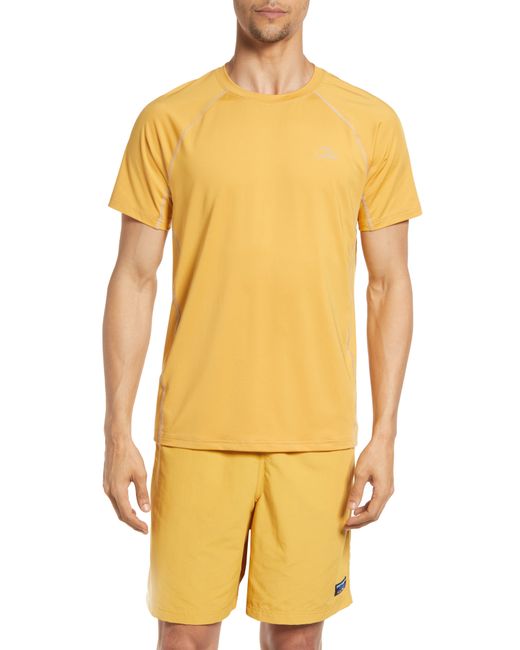 L.L.Bean Swift River Cooling Sun Short Sleeve T-Shirt in Warm Gold at X-Large