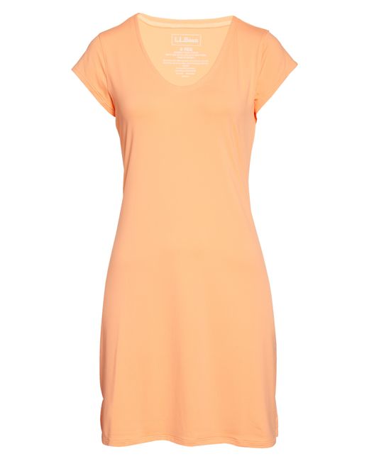 L.L.Bean Revive Cover-Up Dress in Grapefruit at Small