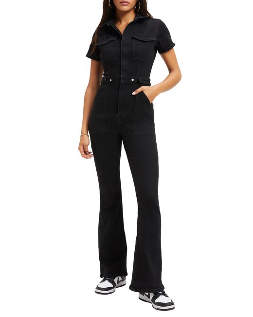 Good American Denim Military Bodycon Jumpsuit in at