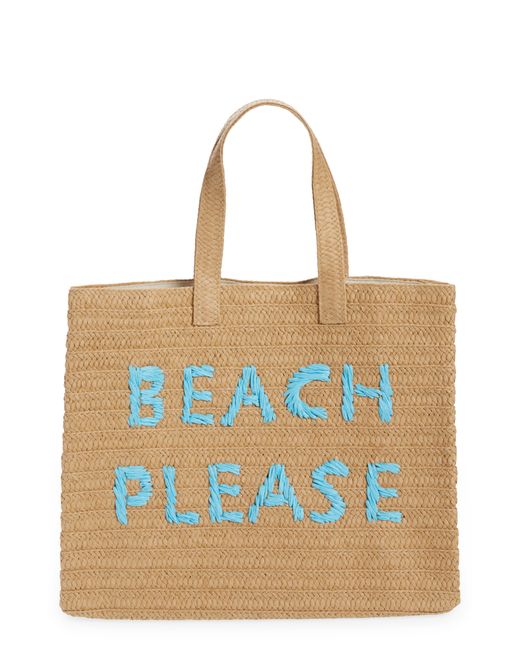 btb Los Angeles Beach Please Tote Bag in Sand/Aqua at