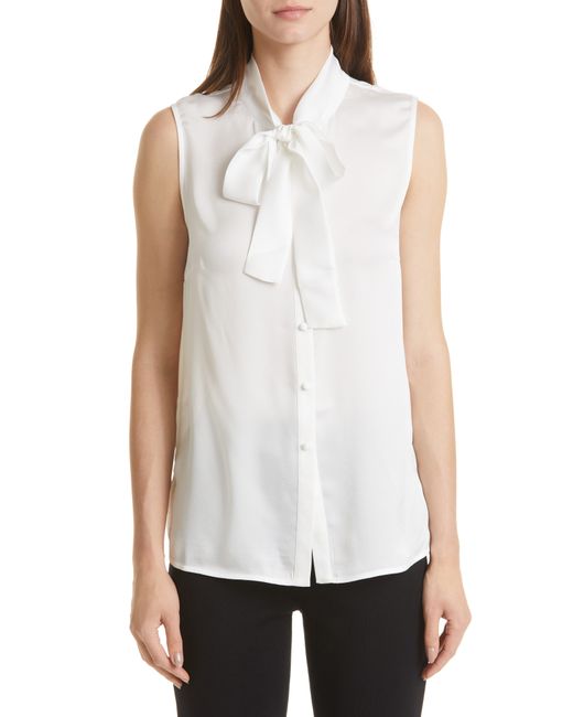 Misook Tie Neck Sleeveless Blouse in at