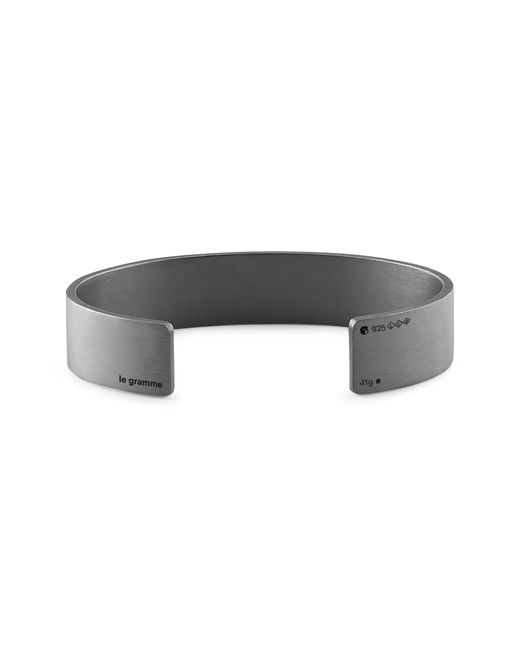 Le Gramme 41G Brushed Sterling Cuff Bracelet in at
