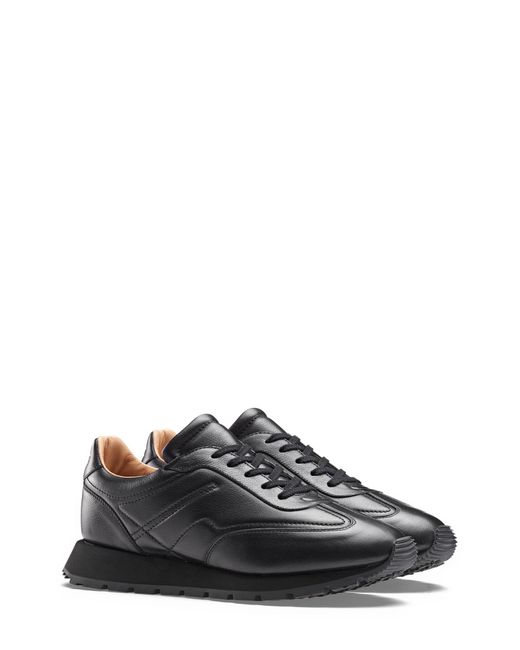 Koio Retro Runner Leather Sneaker in Shadow at 11
