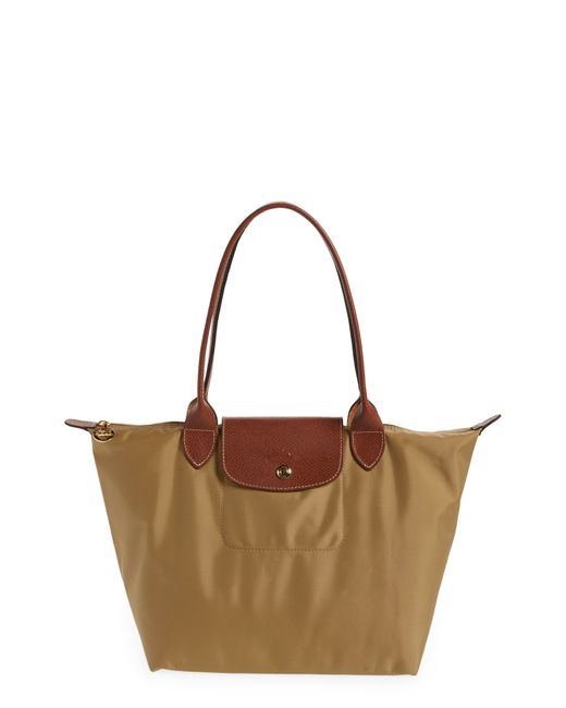 Longchamp Le Pliage Small Shoulder Tote in Desert at