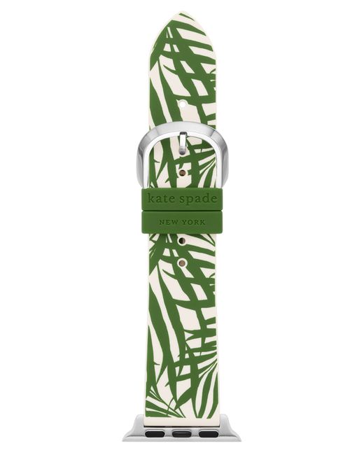 Kate Spade New York palm leaves silicone Apple WatchR band 20mm in at