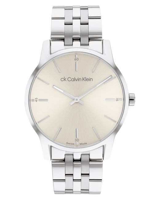Calvin Klein Bracelet Watch 40mm in White at