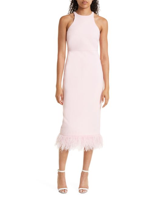 Likely Chandler Feather Trim Gown in at