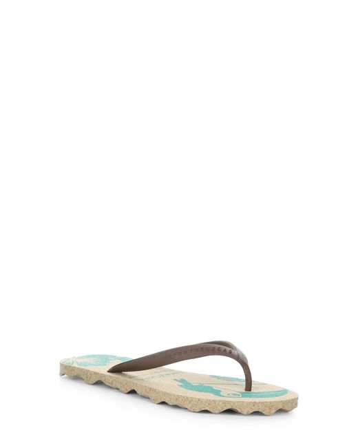 Asportuguesas By Fly London Amazonia Flip Flop in Military Rubber at