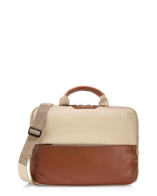 Cole Haan Go to Work Two-Tone Canvas Recycled Nappa Leather Briefcase in at
