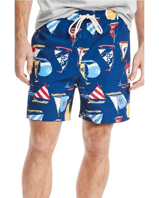 Brooks Brothers Sailboat Swim Trunks in at