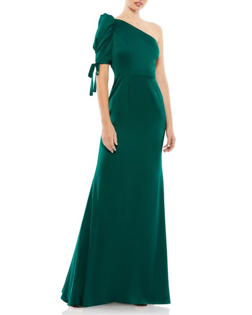 Mac Duggal One-Shoulder Trumpet Gown in at