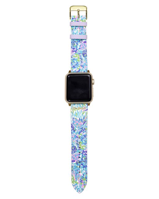 Lilly PulitzerR Lilly PulitzerR Shell of a Party Leather Apple WatchR Band in at