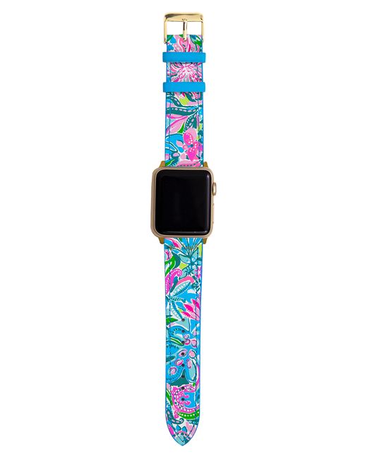 Lilly PulitzerR Lilly PulitzerR Golden Hour Leather Apple WatchR Band in at