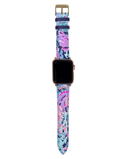 Lilly PulitzerR Lilly PulitzerR Bringing Mermaid Back Leather Apple WatchR Band in at