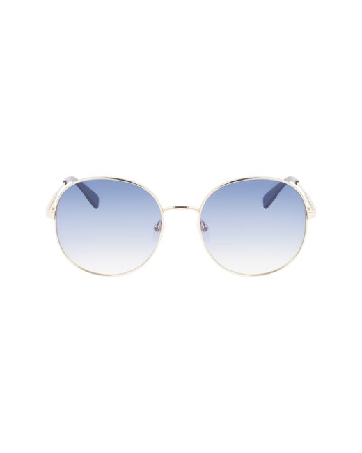 Longchamp Heritage 59mm Round Sunglasses in Gold/Gradient at