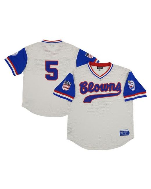 Rings And Crwns Rings Crwns 5 Indianapolis Clowns Mesh Replica V-Neck Jersey at