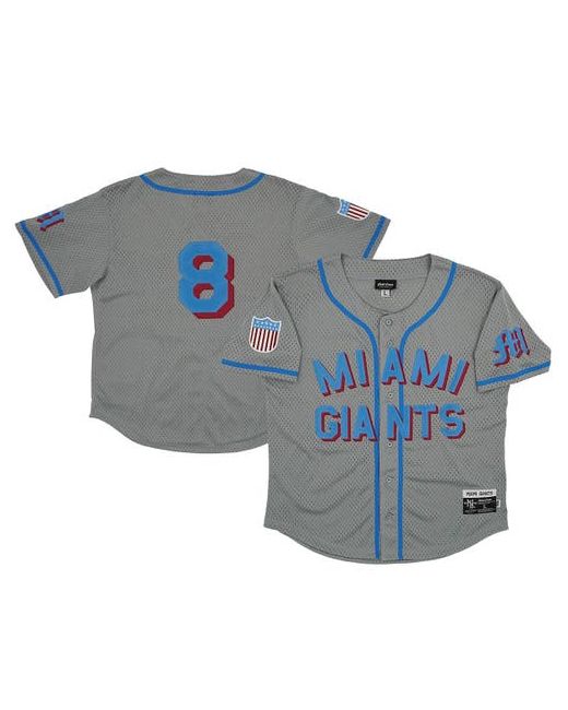Rings And Crwns Rings Crwns 8 Miami Giants Mesh Button-Down Replica Jersey at