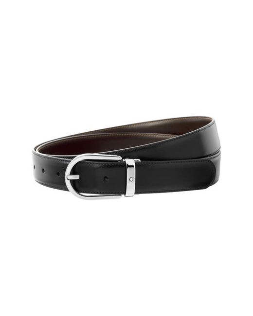 Montblanc Horshe Buckle Reversible Leather Belt in at