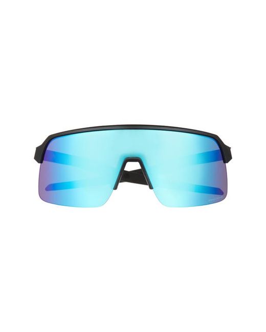 Oakley Sutro Lite 139mm Prizmtrade Wrap Shield Sunglasses in Matte Black/Prizm Sapphire at