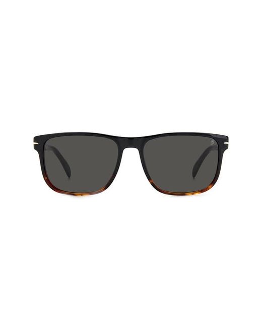 David Beckham Eyewear 57mm Polarized Rectangular Sunglasses in at