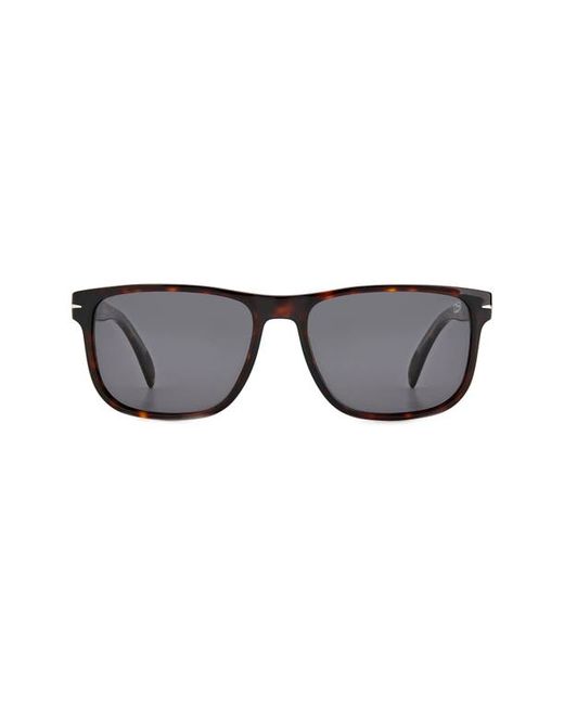 David Beckham Eyewear 57mm International Fit Rectangular Sunglasses in at