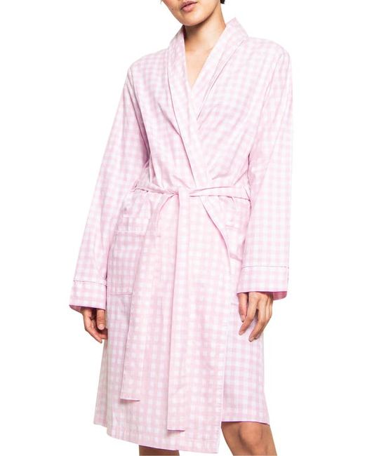Petite Plume Gingham Cotton Robe in at