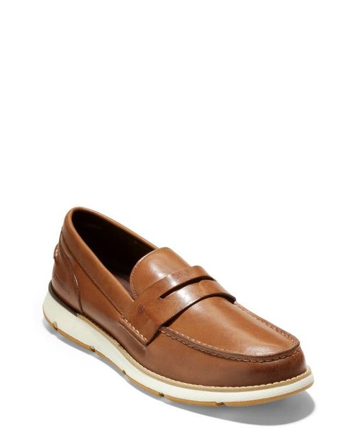 Cole Haan 4.ZeroGrand Penny Loafer in British Tan/Ivory at