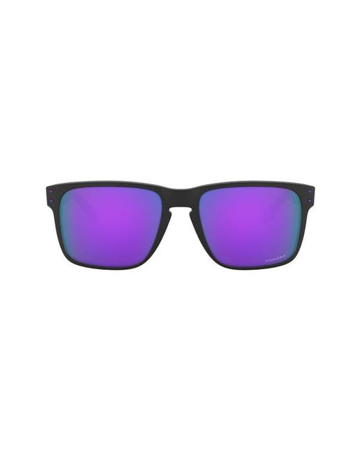 Oakley Holbrook XL 59mm Polarized Sunglasses in Matte Black/Prizm Violet at