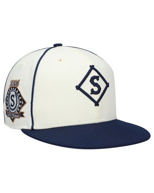 Rings And Crwns Rings Crwns Navy Seattle Steelheads Team Fitted Hat at
