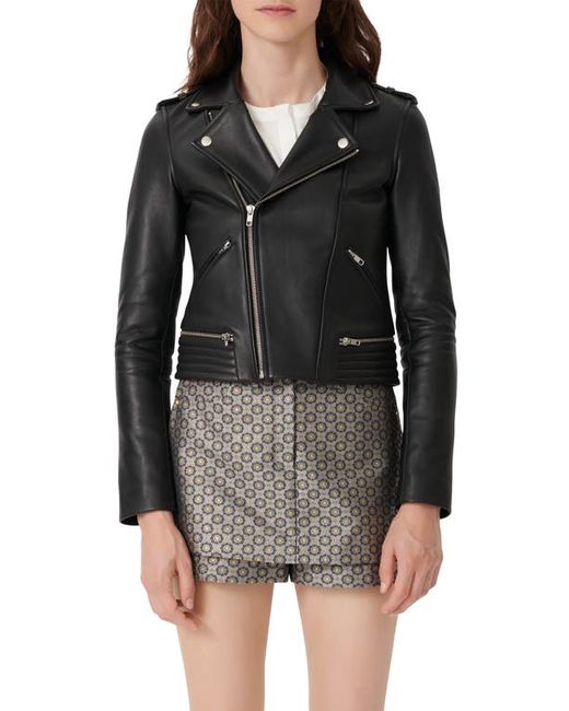 Maje Leather Jacket in at