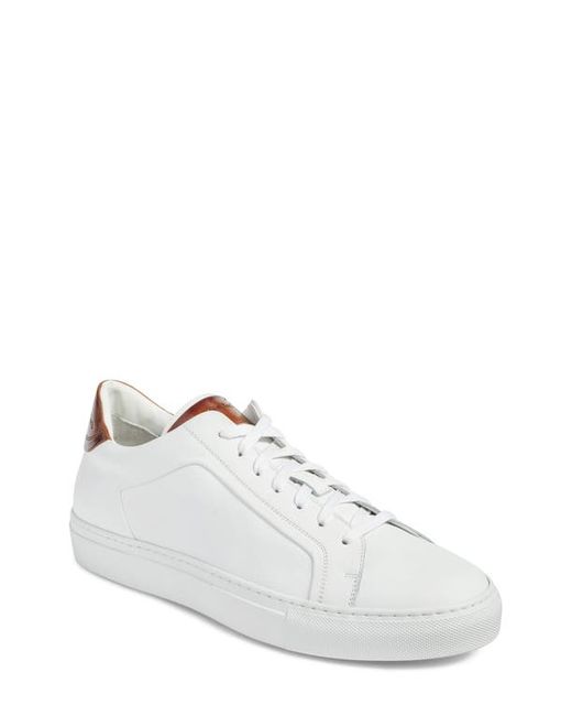 To Boot New York Carlin Sneaker in White/Tan Leather at