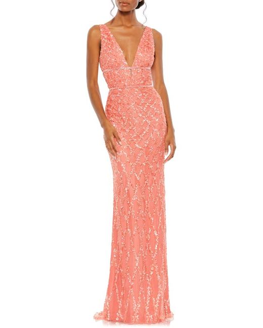 Mac Duggal Sequin V-Neck Gown in at