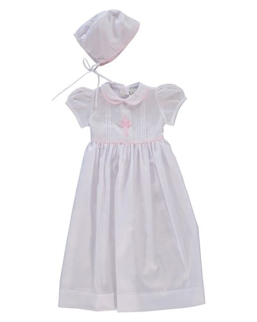 Carriage Boutique Embroidered Christening Gown Bonnet Set in at