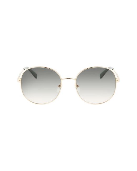 Longchamp Heritage 59mm Round Sunglasses in Gold/Gradient at
