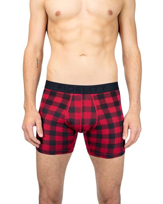 Fidelity Denim The Epic X-Hold Lumberjack Plaid Performance Boxer Briefs in at
