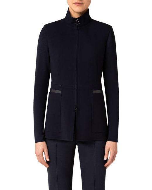Akris Lyskamm Double Face Wool Blend Jacket in at
