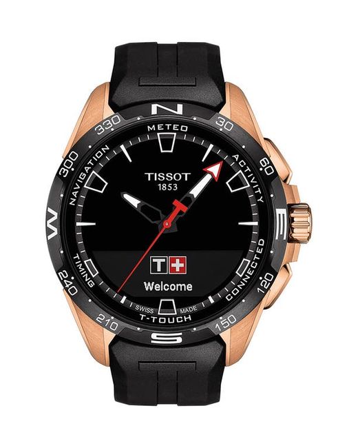 Tissot T-Touch Connect Solar Smart Silicone Strap Watch 47.5mm in at