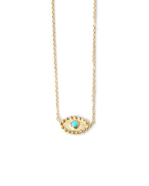 Anzie Dew Drop Turquoise Evil Eye Pendant Necklace in at