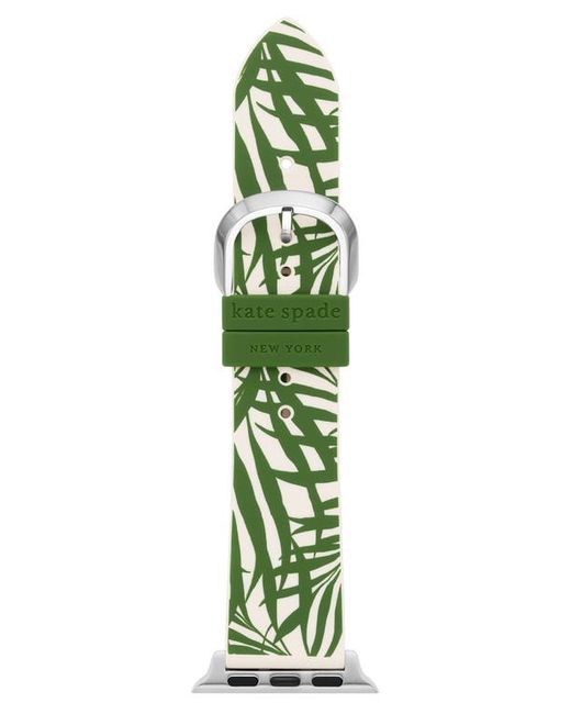 Kate Spade New York palm leaves silicone Apple Watch band 20mm in at