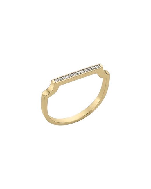 Monica Vinader Signature Thin Diamond Ring in Gold/Diamonds at