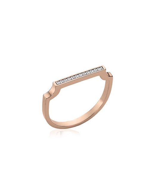 Monica Vinader Signature Thin Diamond Ring in Rose Gold/Diamond at