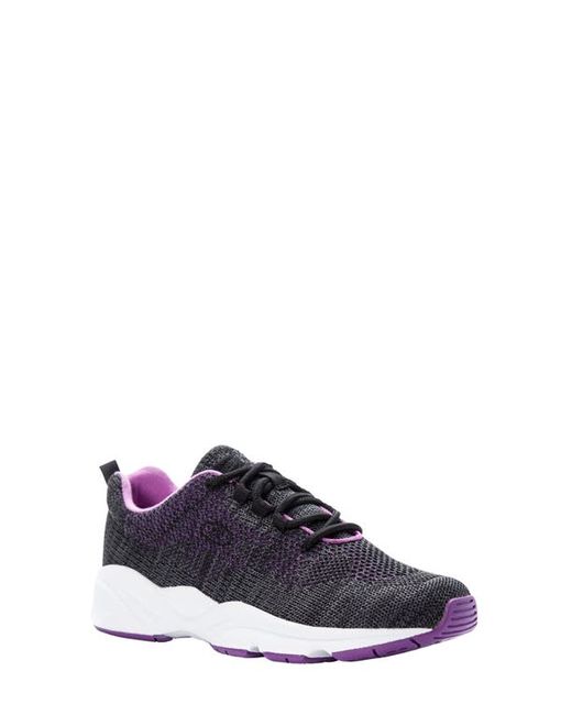 Propét Stability Fly Sneaker in Berry Fabric at